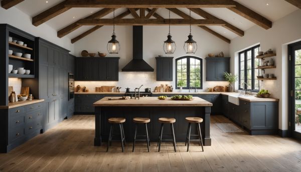La rénovation complète d'une cuisine rustique ancienne