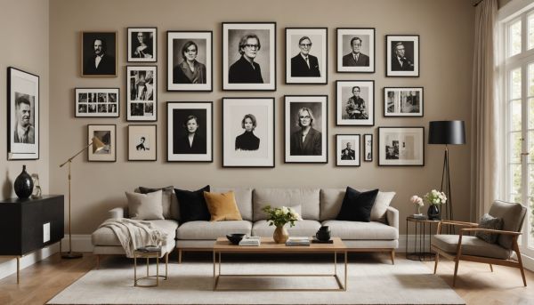 Les secrets pour réussir un mur de cadres design